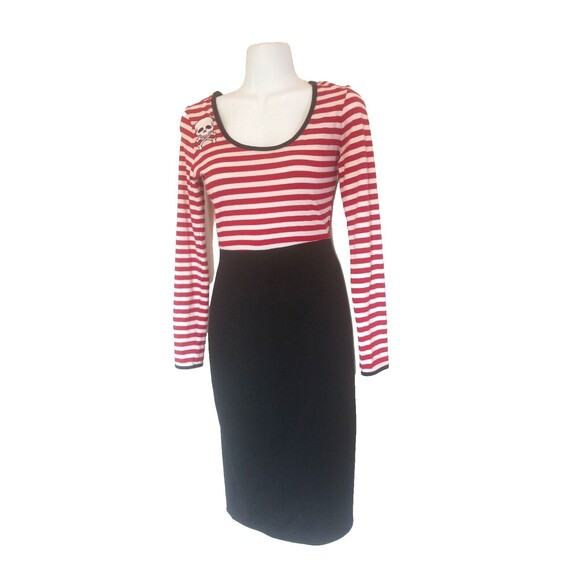 Deadly Dames 3/4 Sleeve Knee Length Dress Size Small - Picture 3 of 4